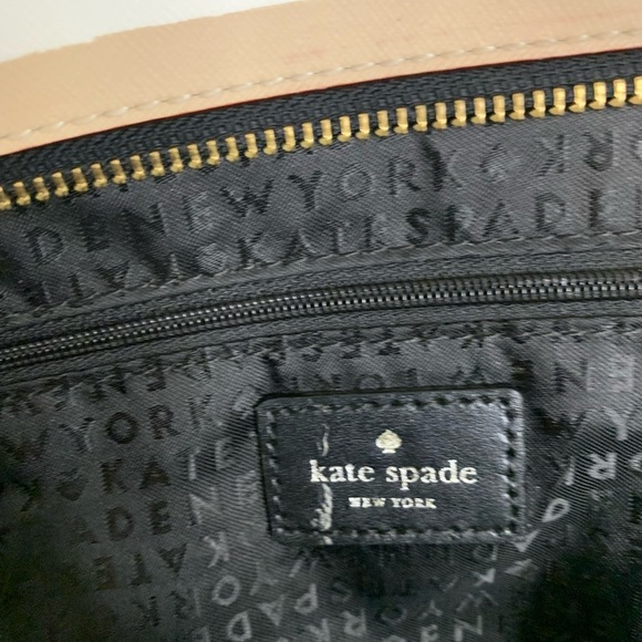 Kate Spade Jules Grant Street Tote Grainy Vinyl Striped PreOwned Slight Wear - Picture 11 of 14